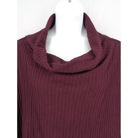 Free People Juicy Oversize Split Back Slub Top Medium Date Night Cowl Neck New - Picture 3 of 9
